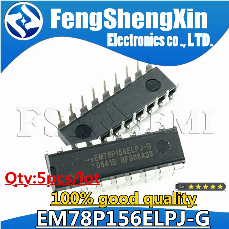 

5pcs/lot EM78P156ELPJ-G EM78P156ELP-GJB DIP-18 8-BIT MICRO-CONTROLLER