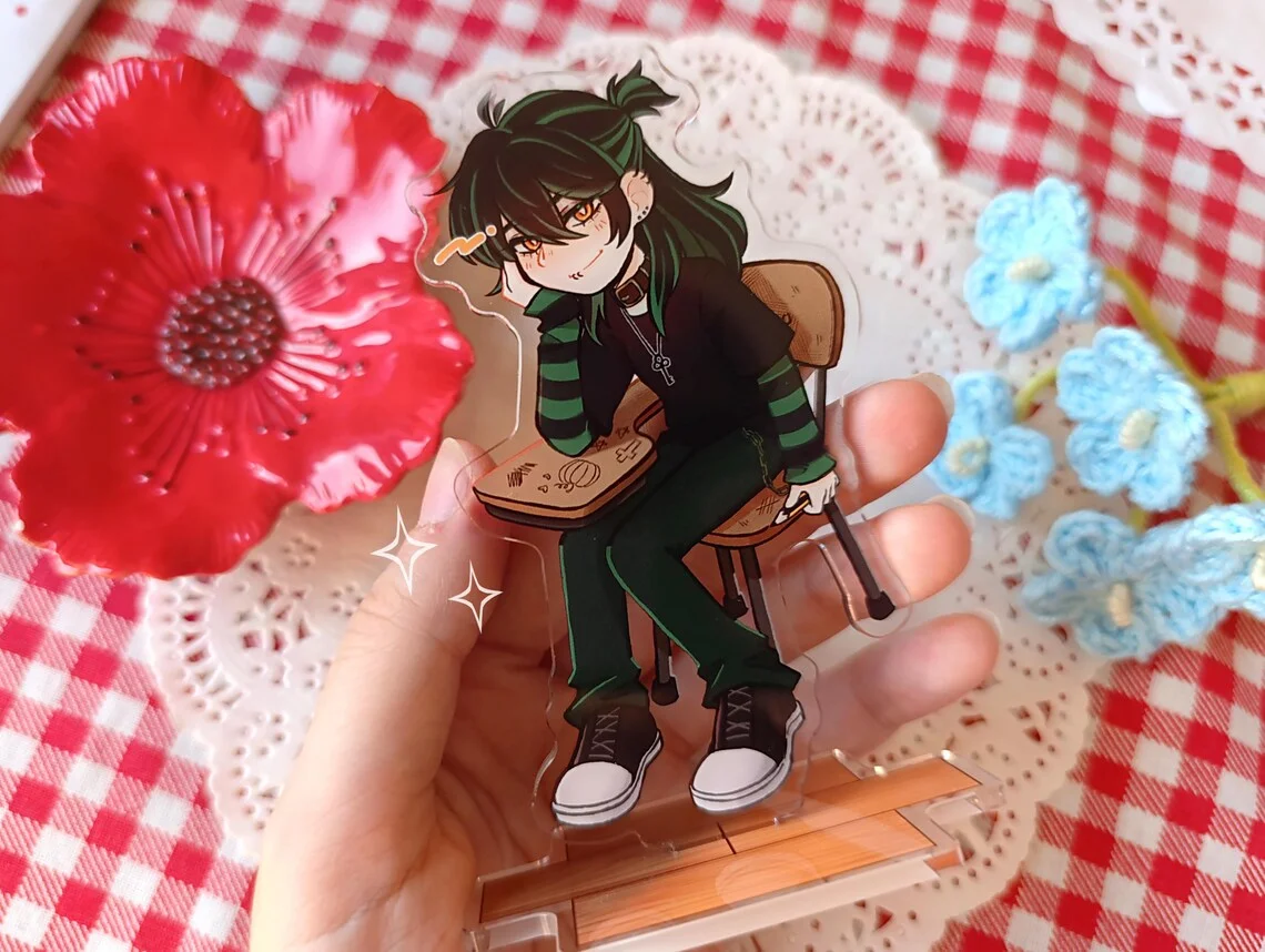 Sol Acrylic Standee & Keychain Charm the Kid at the Back VN Solivan Brugmansia TKaTB Visual Novel Fan Art Collectible Item