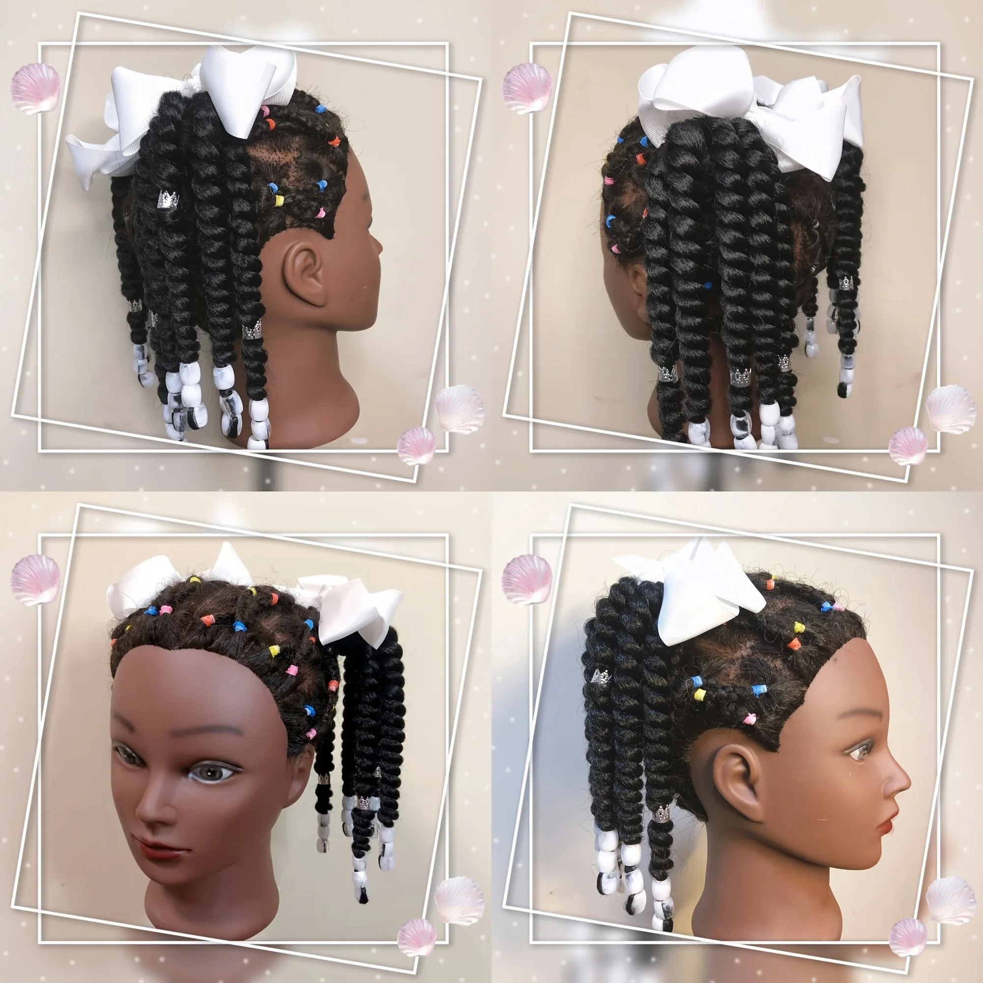 1 Stück bezaubernde geflochtene Zopf-Pferdeschwanz-Perücke für Kinder – weiches Haar-Accessoire für Feiertagspartys, Cosplay und den täglichen Gebrauch – Detail 4