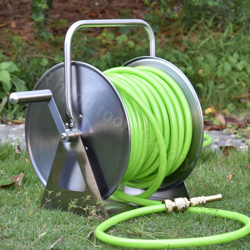 Imagem -05 - Carretel o da Mangueira Carretel de Retração Automática com 10m 15m Mangueira Retrátil Guincho de Armazenamento para Jardinagem Sprinkler Lavagem do Carro de Alta Pressã