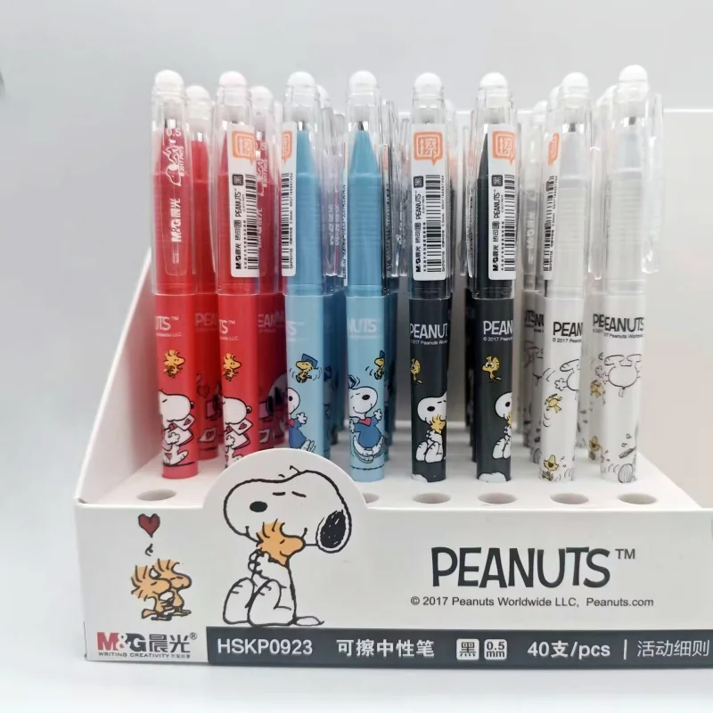 

12/36 шт. Kawaii Snoopy стираемая гелевая ручка милые 0,5 мм черные чернила ручки для подписи рекламный подарок школьные принадлежности