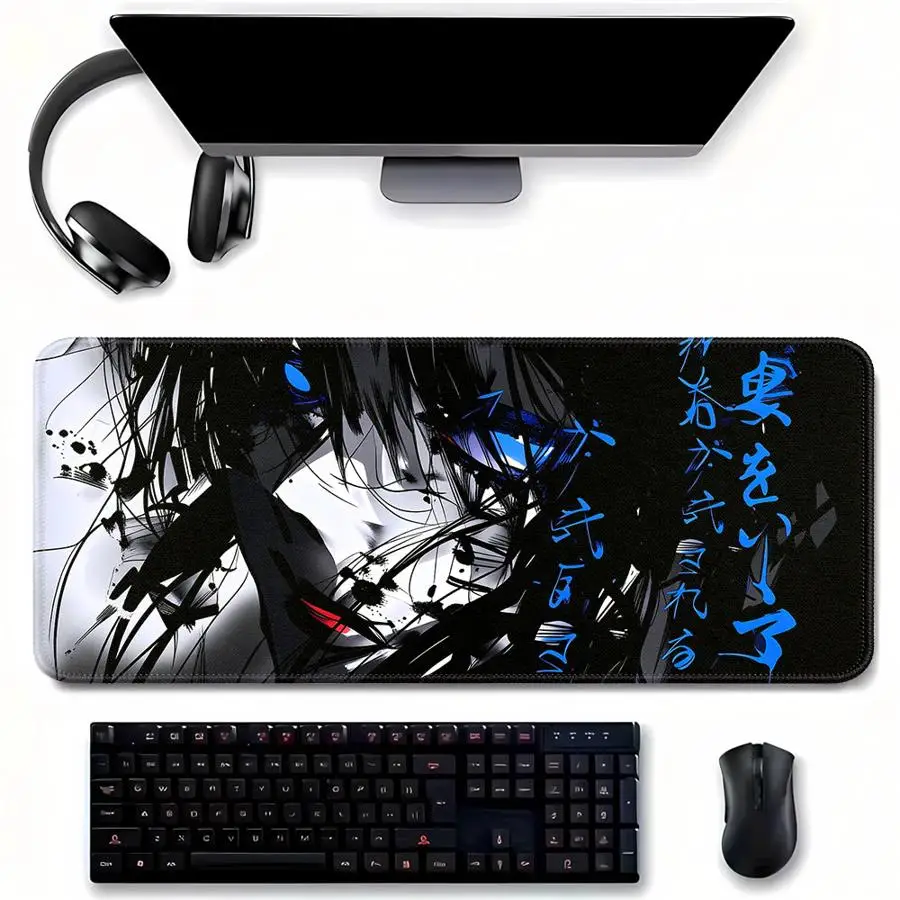rubber Mouse Pad Game Console Pad Computer Laptop Pad Keyboard Mouse Pad Desk accessories office Pad Dark Anime Style Art