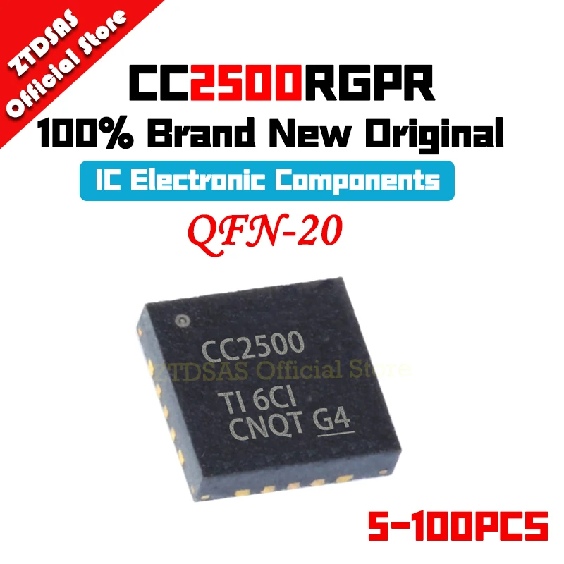 

5-100PCS New Original CC2500RGPR CC2500RG CC2500R CC2500 IC MCU QFN-20 Chip