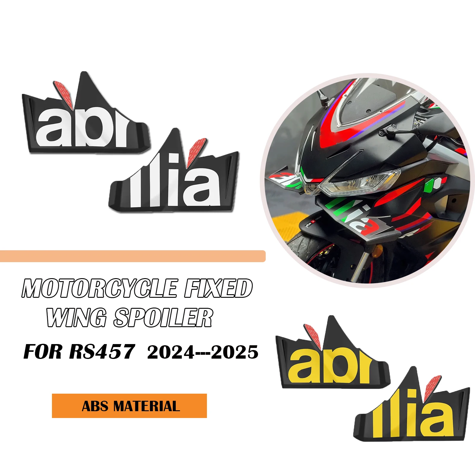

RS457 Downforce spoiler front lip spoiler kit motorcycle accessories front fairing For Aprilia RS 457 2024-2025