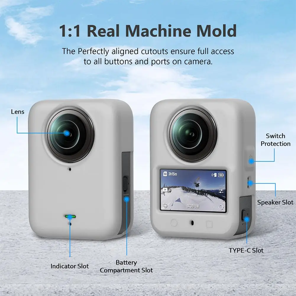  for dji OSMO 360 Camera,Soft Protective,Silicone Case All-Round Protection Handheld Camera for dji OSMO 360 Camera Accessories