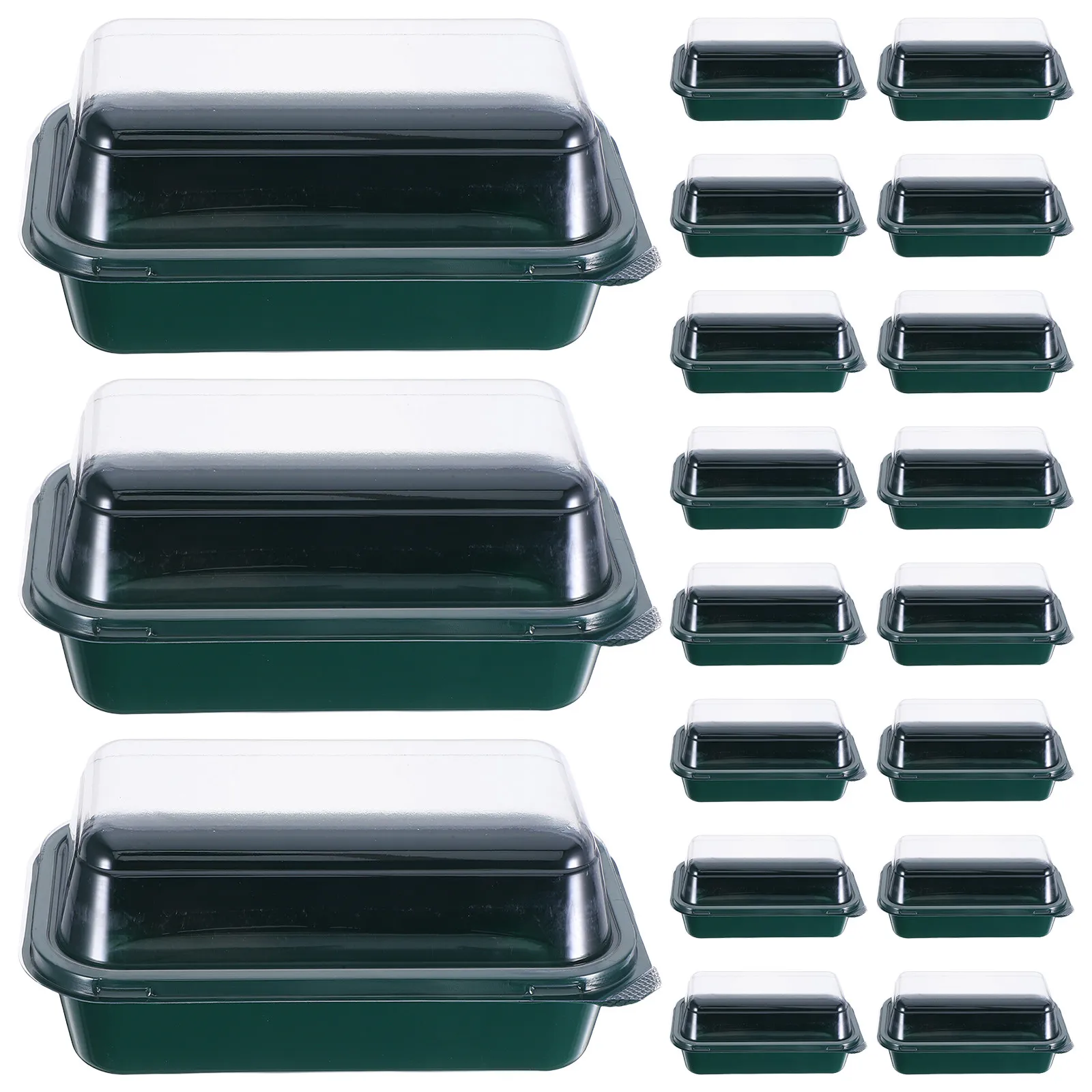 50Pcs Clear Cookie Box Butter Dish Cake Containers Transparent Pastry Boxes Bakery Storage Display Cake Boxes for Party Bags