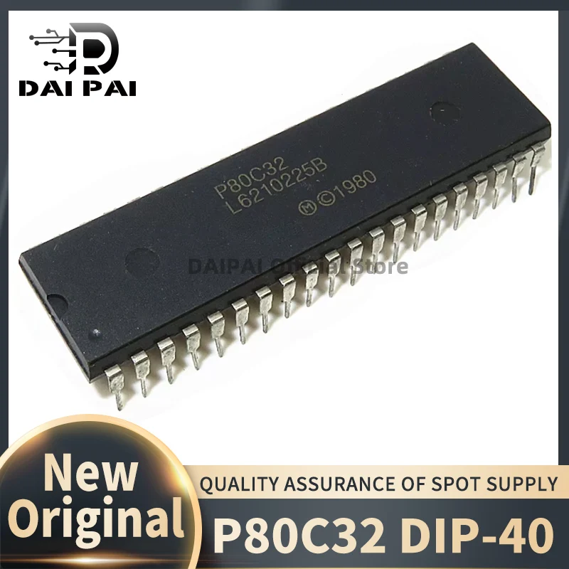 (10Pcs/Lot) 100% New original P80C32 80C32 P8032 DIP-40 Chipset