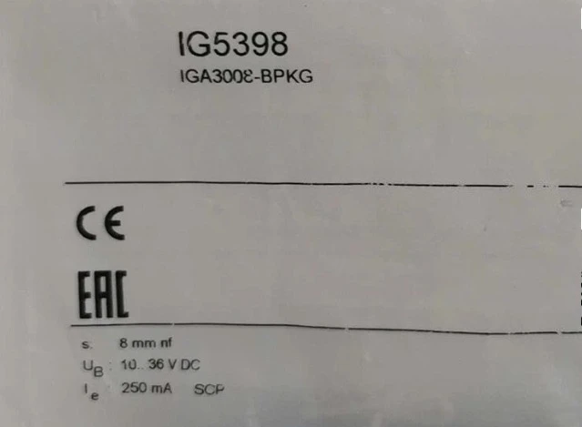 Brand New Proximity Switch IG5398 IGA3008-BPKG In Stock Fast Delivery