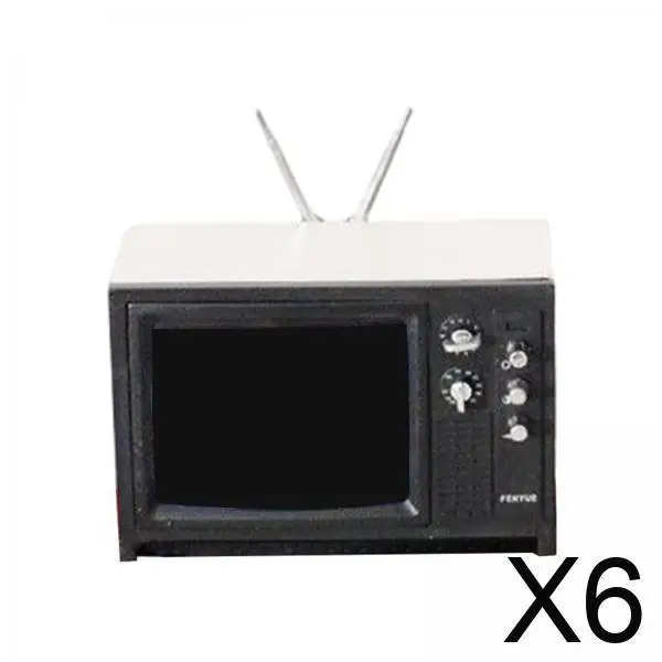 

Miniature Television Dollhouse Prop PP Material 1 12 Scale Furnishing for DIY Life Scene Room Decoration