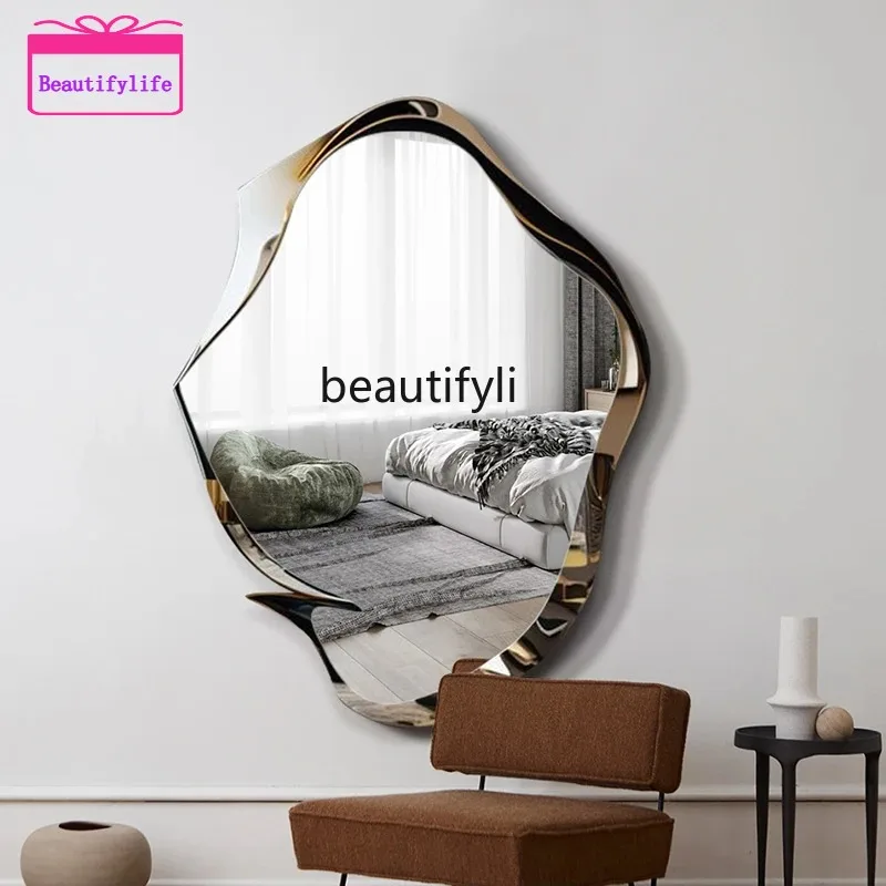 YL  French Style Irregular Wall-Mounted Full-Length Mirror Artistic Creative Decorative Mirror