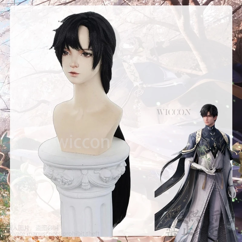 لعبة الحب والمساحة العميقة تأثيري زين أنيمي زي سر القدر زي الأنماط الصينية موحدة معطف طويل الباروكات دعوى مخصصة