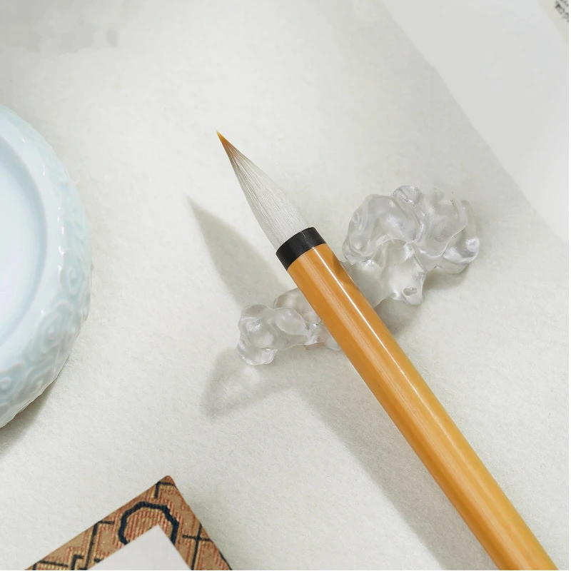 Professional Level Woolen Mixed Hair Writing Brush Ou Style Yan Style Regular Script Calligraphy Brush Official Script Brush Pen