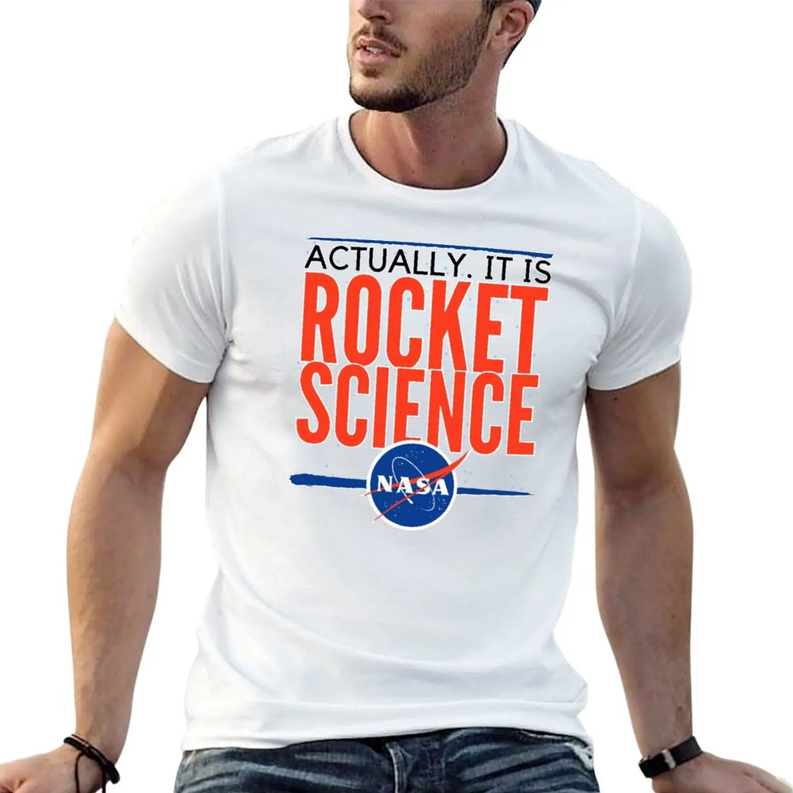 

Actually. It is Rocket Science T-Shirt man t shirts high quality luxury brand t shirt for man 100 percent cotton T-Shirt