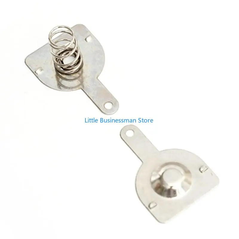 10 Paar 12 mm Ersatz-Metall-18650-Batterien Federkontaktplatte Silber für 18650-Batterien positiv und negativ M76A – Detail 4