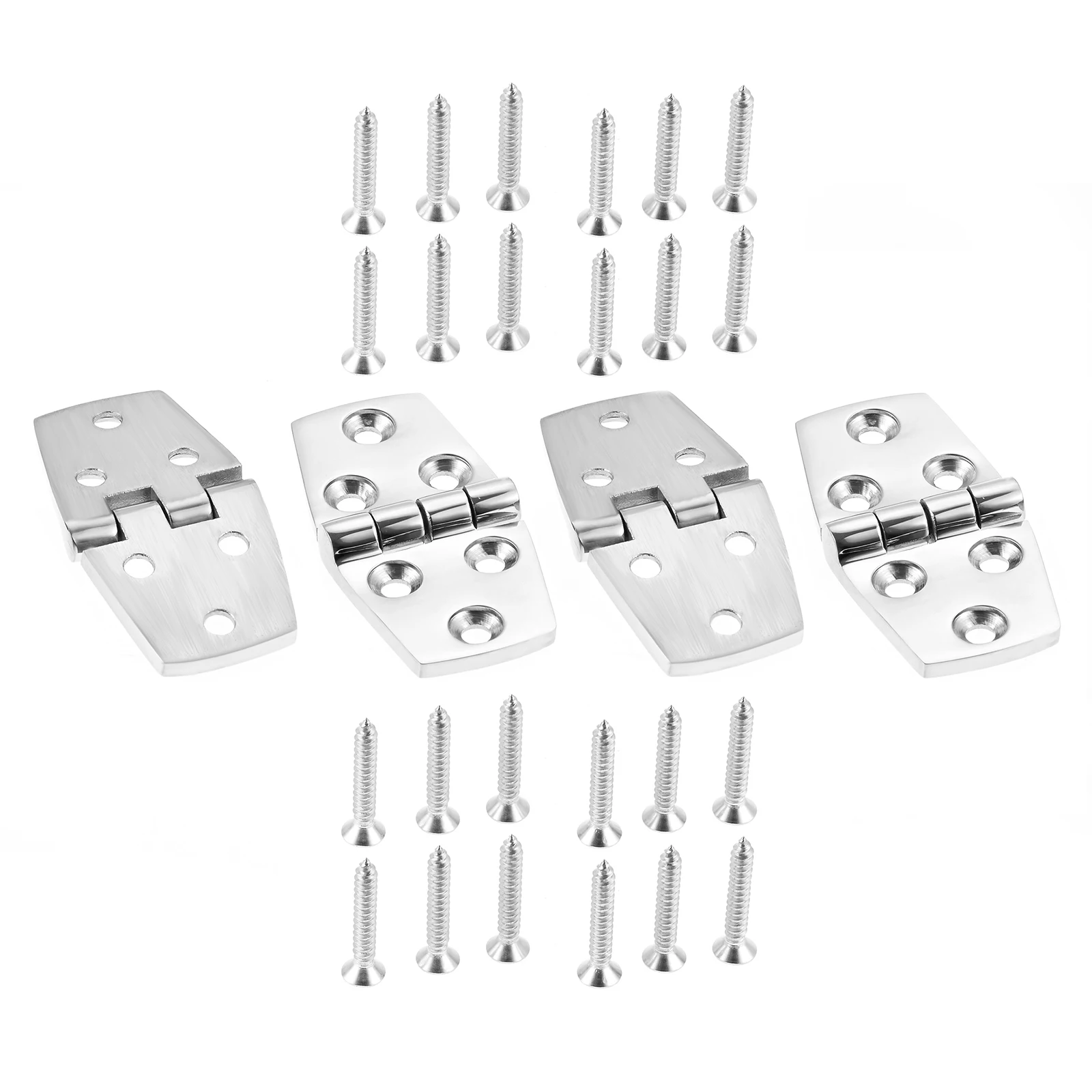 4PCS Heavy Duty Marine Grade 316 Stainless Steel Boat Door Hinges 3X1.5inch (74X39mm) No Noise with Screws for Yacht Deck Window