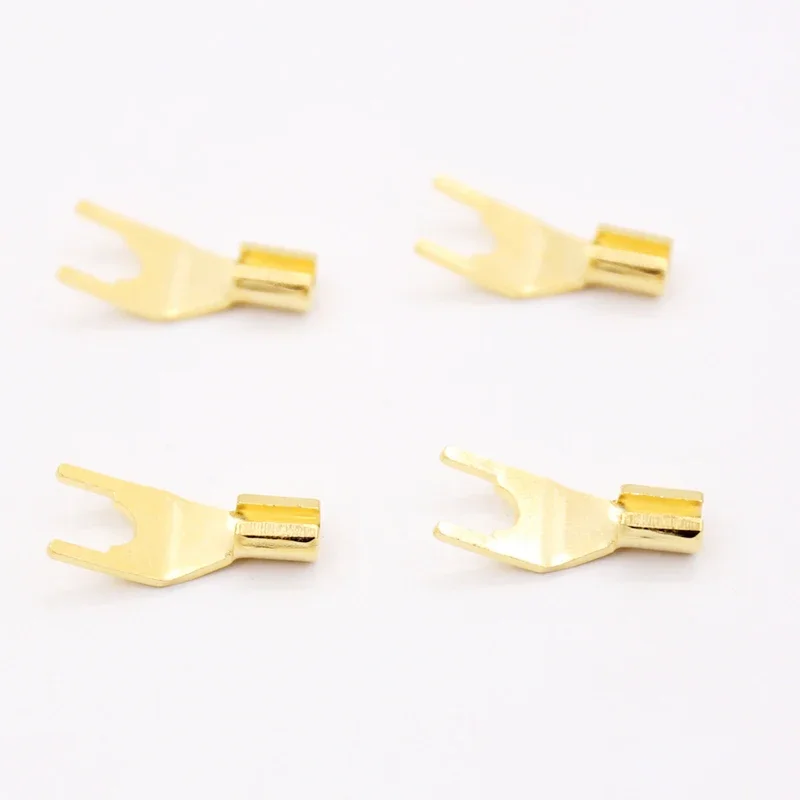 

8pcs SY1505 Hifi Audio Gold Plated Speaker Y Spade for Speaker/Amplifiber Cable Connector