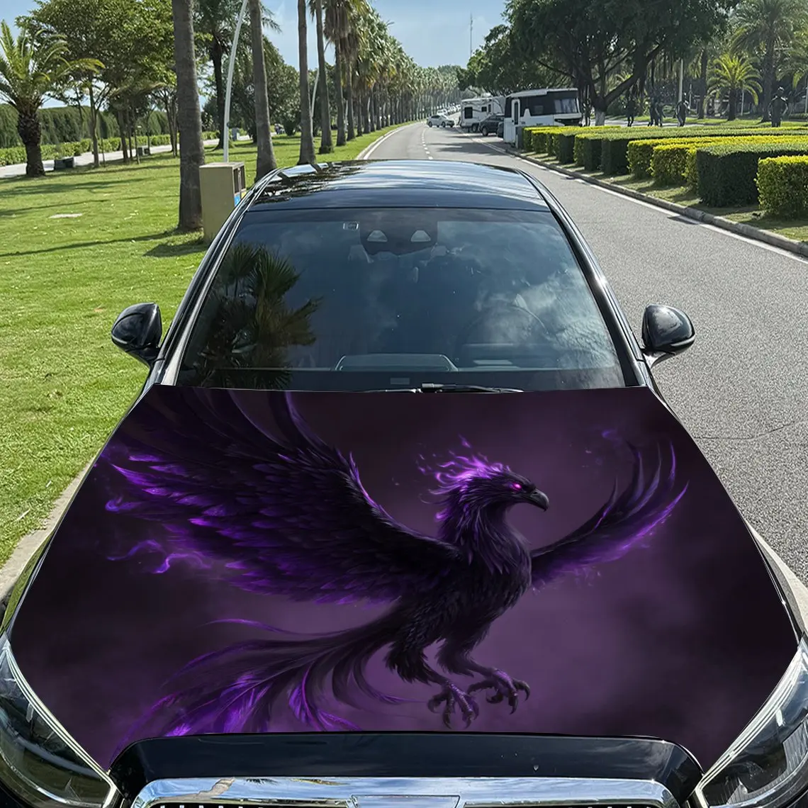 

Виниловая пленка для автомобиля Indigo Divine Phoenix, водонепроницаемая наклейка на капот автомобиля из материала ПВХ, самоклеящиеся устойчивые к царапинам наклейки для Eng