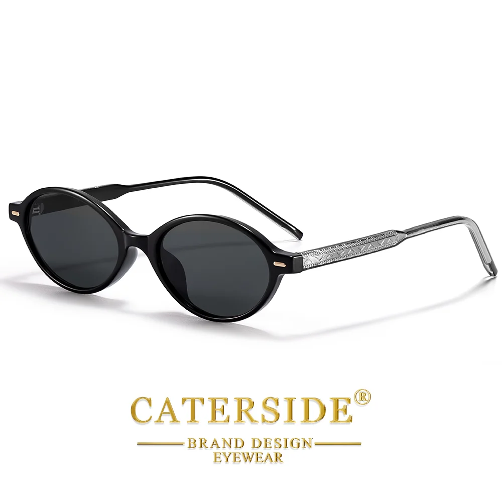 CATERSIDE Retro Mode Männer Sonnenbrille Kleine Runde Rahmen Straße Hip Hop Brillen Frauen Vielseitige Urlaub Geschenk Ätherische Gläser – Detail 6
