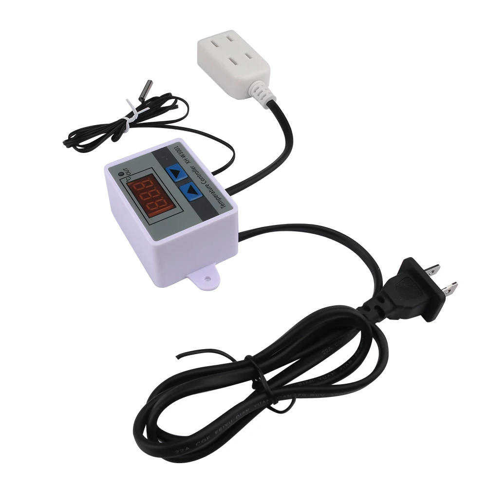 AC110-220V Digital LED Temperature Controller Electronic Thermostat Switch with Waterproof Probe & Temperature Controller Socket