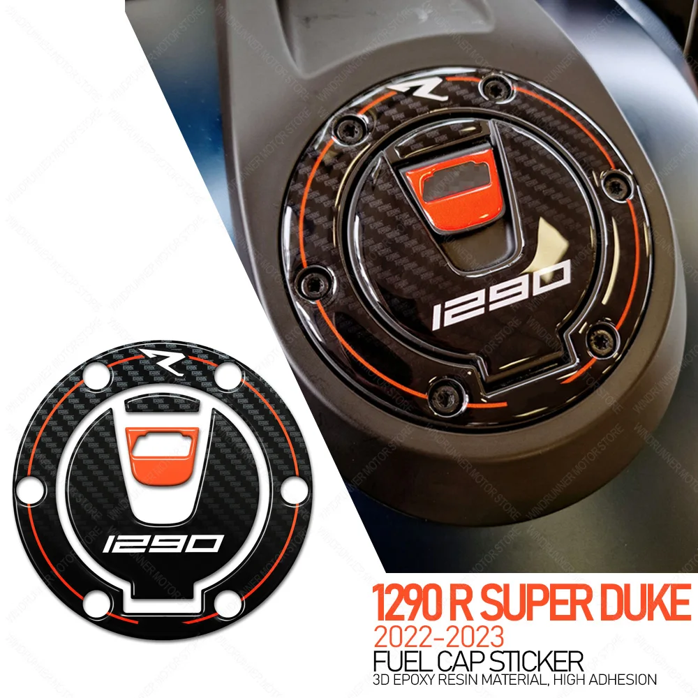 For 1290 R Super Duke 2022-2023 Motorcycle Waterproof Protection Sticker Fuel Cap Stickers 3D Epoxy Resin Protective Sticker