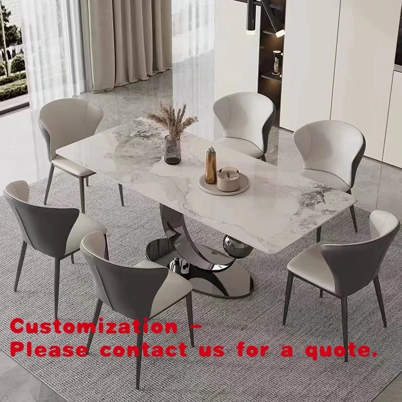 

Customize.Modern Restaurant Dining Table Set Solid Surface with Polished Solid Factory Direct Sale