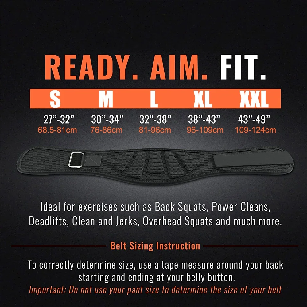 Weight Lifting Belt - Powerlifting, Cross Training for Men and Women - Professional Fitness, Adjustable Work Belt Deadlift Squat image 6