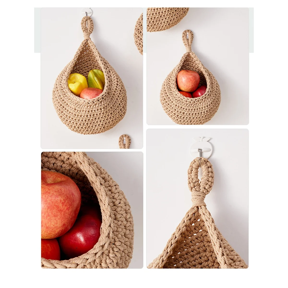 

Настенная корзина для овощей и фруктов ручной работы. Контейнер-контейнер.