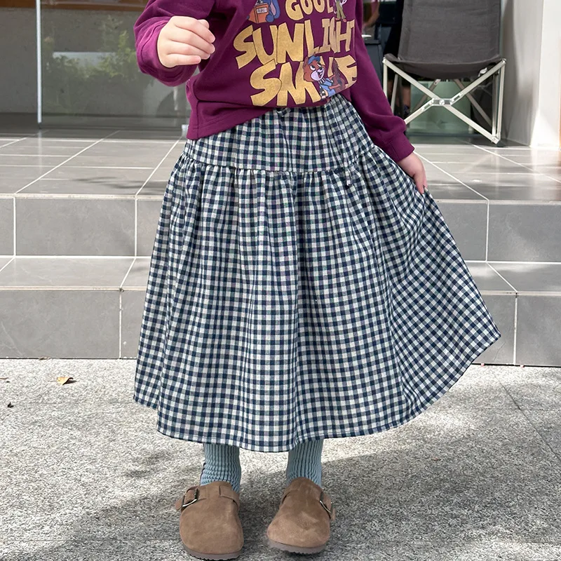 Girls Skirt Spring and Autumn Korean Version Artistic Style Sub Skirt Casual Daily Versatile Temperament Fashion Wear