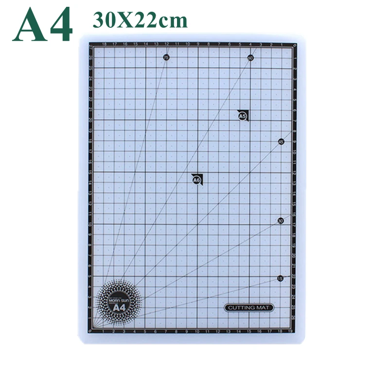 A4 Cutting Mat Translucent 30x22cm Office Supplies Cutting Plate Relief Engraving Base Plate Drawing Tools with Measuring Grid