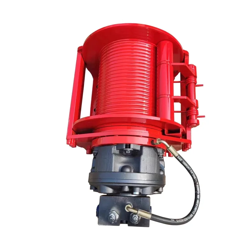 ونش هيدروليكي 0.8T/1T/2T للحفارة البحرية الرفع الهيدروليكي وسحب 10 متر حبل ونش محمول