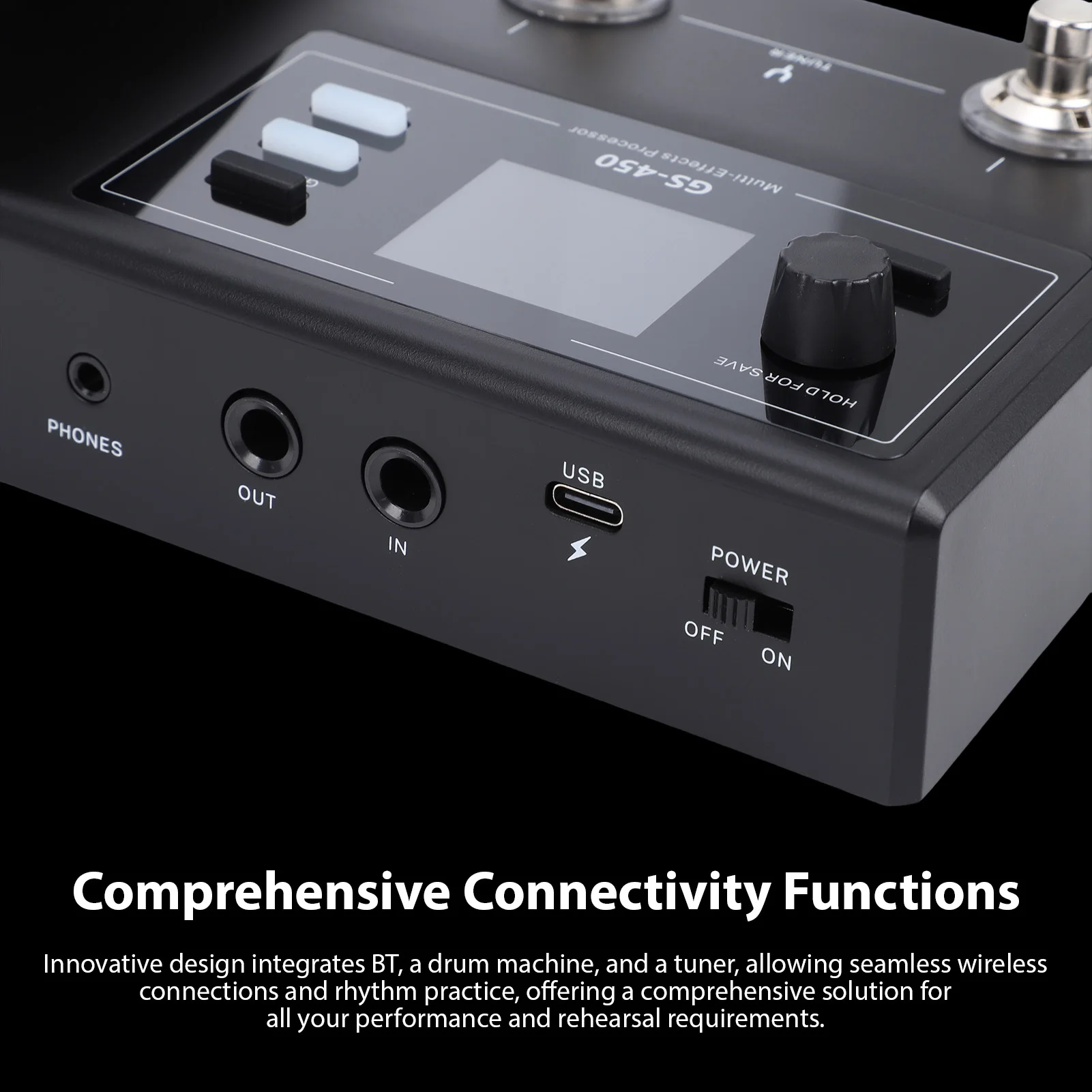 جيتار كهربائي متعدد التأثيرات معالج BT طبل آلة موالف 8 وحدات متوازية 100 إعدادات مسبقة 2 مفتاح قدم APP التحكم للجيتار