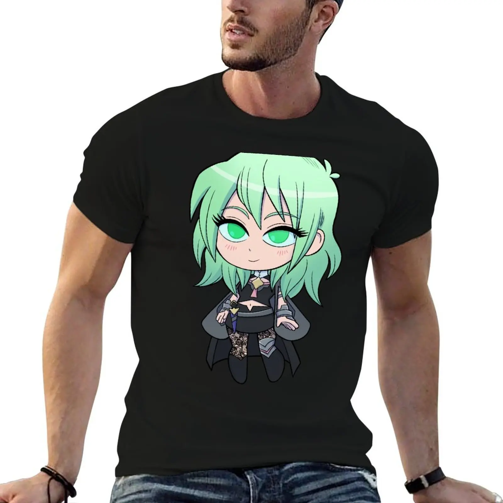 Byleth (F!Byleth / Green Hair) - Fire Emblem Three Houses - Футболка Chibi Cutie, повседневная модная футболка с принтом