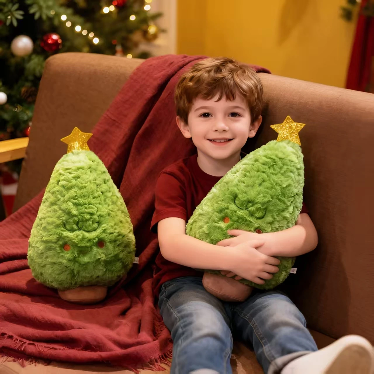 

Cute Cartoon Christmas Tree Plush Toy, Festive Decoration, Holiday Gift, Adorable Stuffed Doll Figurine