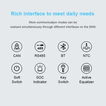 JIKONG BMS חכם BMS CANBUS 4S 5S 6S 7S 8S 200A 12V 24V סוללה עם 2A Actice Blance LifePO4 LTO סוללת ליתיום BMS JK BMS 8 best sales סוללת ביטוח לאומית 6s 12v - №6