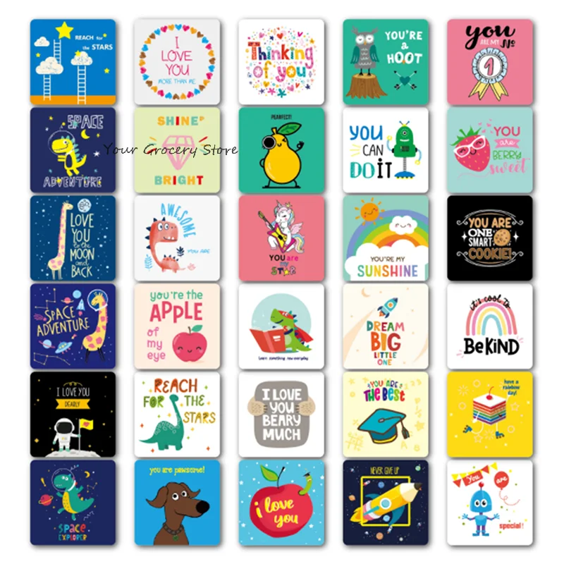 60pcs Pieces Lunch Box Notes for Kids Cute Lunchbox Notes for Kindergartners