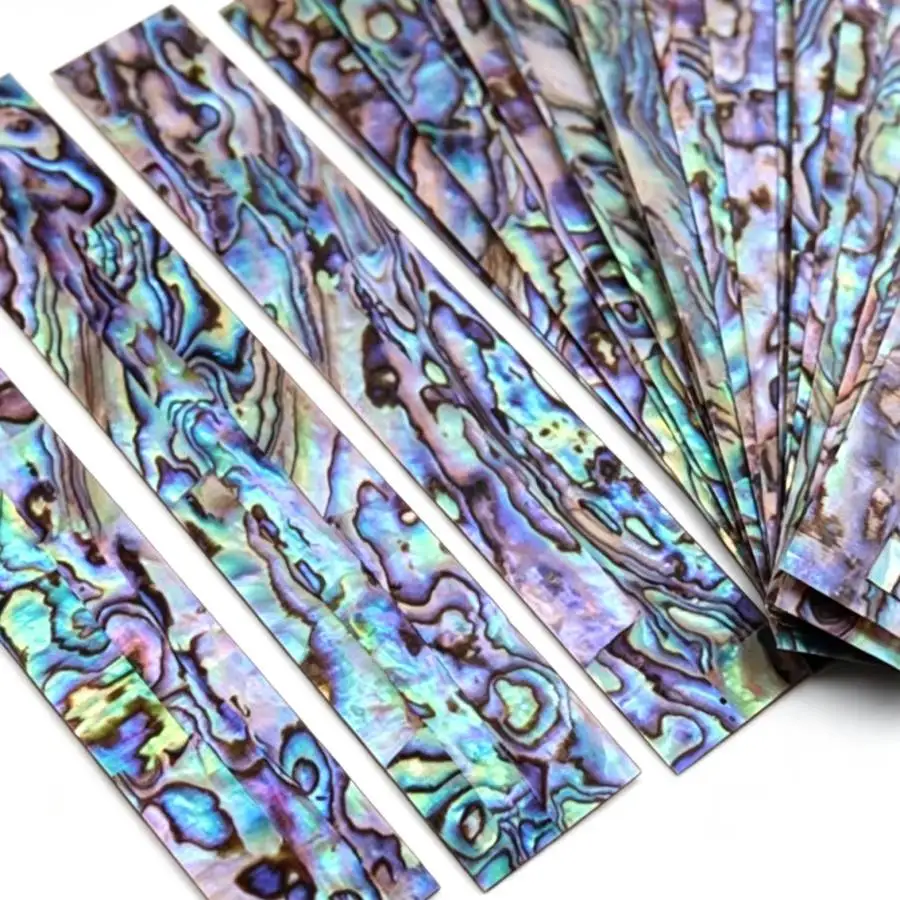 3pcs 12X2cm Strip Natural Abalone Shell Diy Handmade Gift Hoop Luxury Real Women