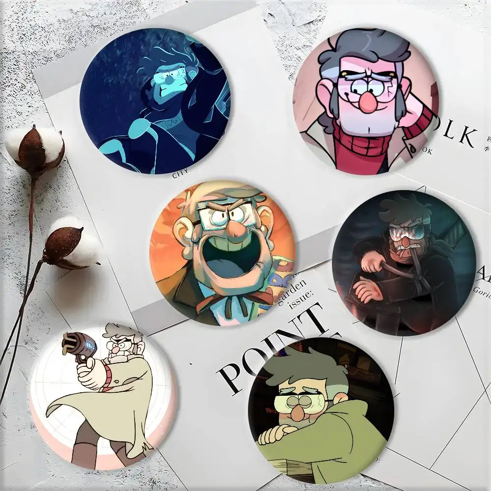 Classic Cartoon Anime G-Gravity F-Falls Stanford Pines Manga Badge Tinplate DIY Backpack Clothing Accessories Jewelry Pins