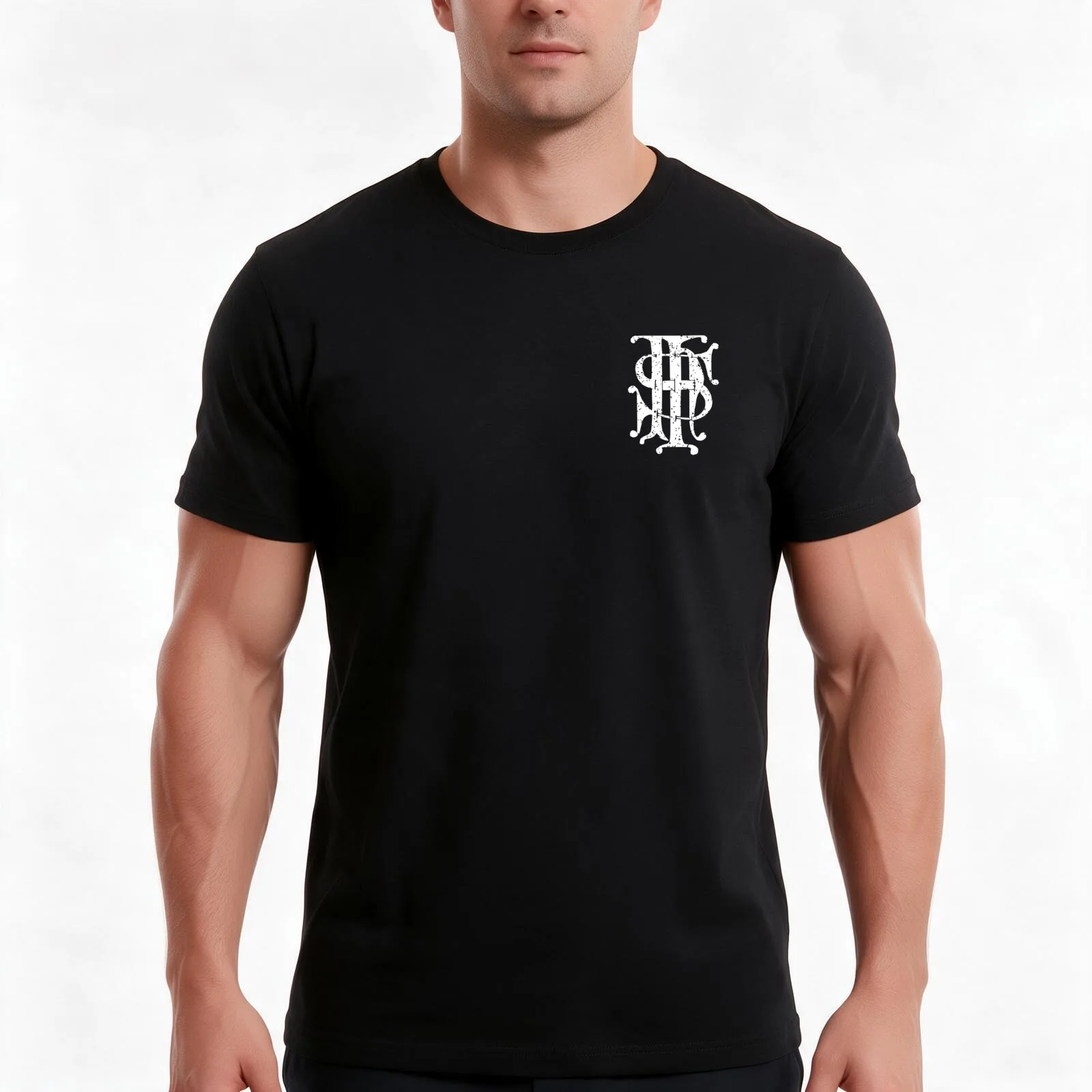 IHS Monogram Christogram Christ Jesus Side Print T-Shirt Summer Casual Cotton Tee Oversized Streetwear Tops Unisex Men Women