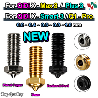 Brass Hardened Steel X PLUS 3/ X MAX 3/X SMART 3 Qidi q1 Nozzle Plated Copper For QIDI TECH q1 pro Nozzle