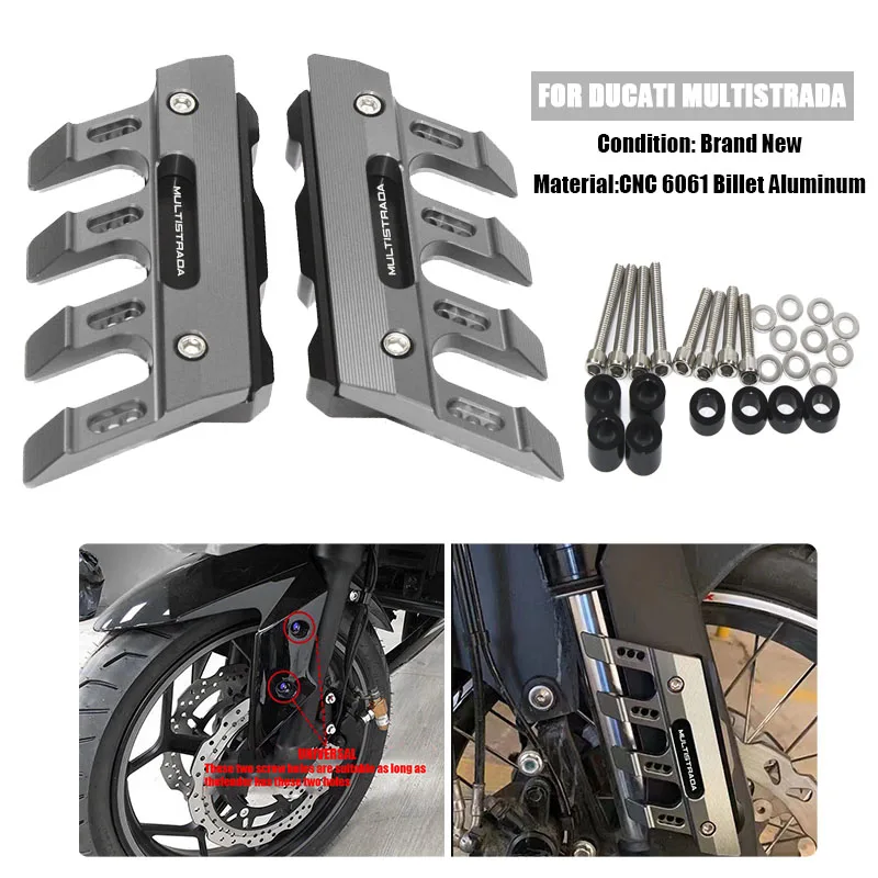 For MULTISTRADA 1200 950 1260 1260S 1000DS Motorcycle Front Fork Protector Fender Slider Guard Accessories Mudguard