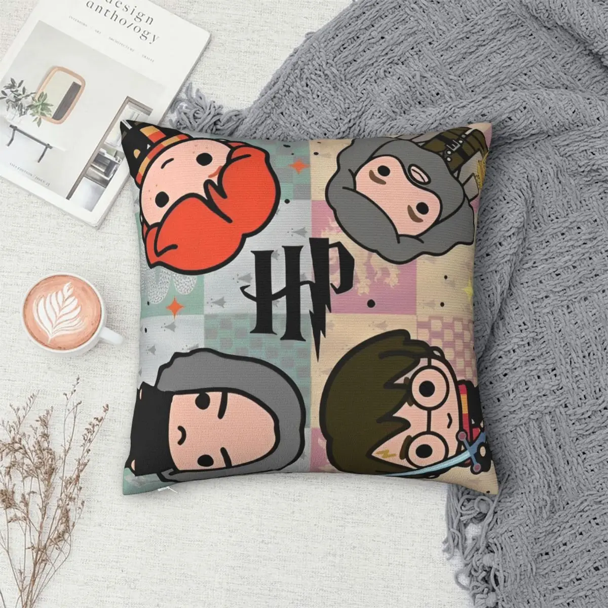 ハリーポッター魔法学校枕カバー商品プリントクッションカバー枕カバーシートデコレーションジッパー複数サイズ