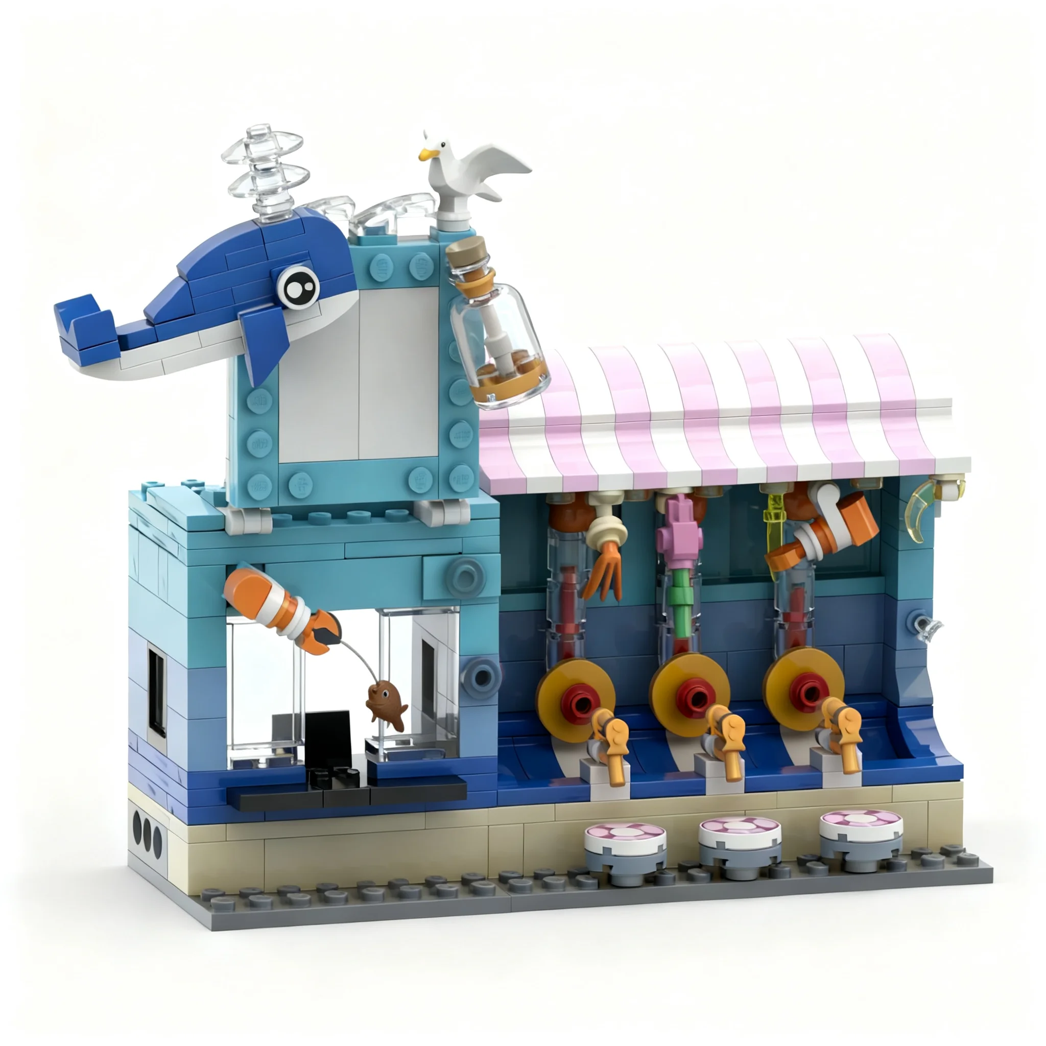 421pcs MOC City Water_Gun_Race Model Building Blocks Toy Construction Christmas Gift Assemble Birthday Idea Display Collection