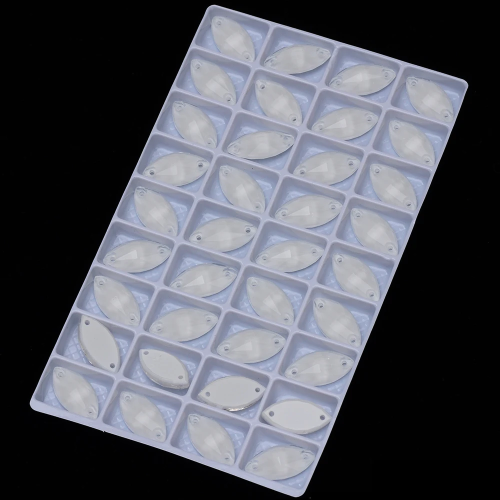PUBRILEX Neon Flachboden-Strasssteine zum Aufnähen, Glas-Navette, DIY-Näh- und Bastelzubehör, Kristalle für Handarbeiten und Kleidungsdekoration – Detail 18