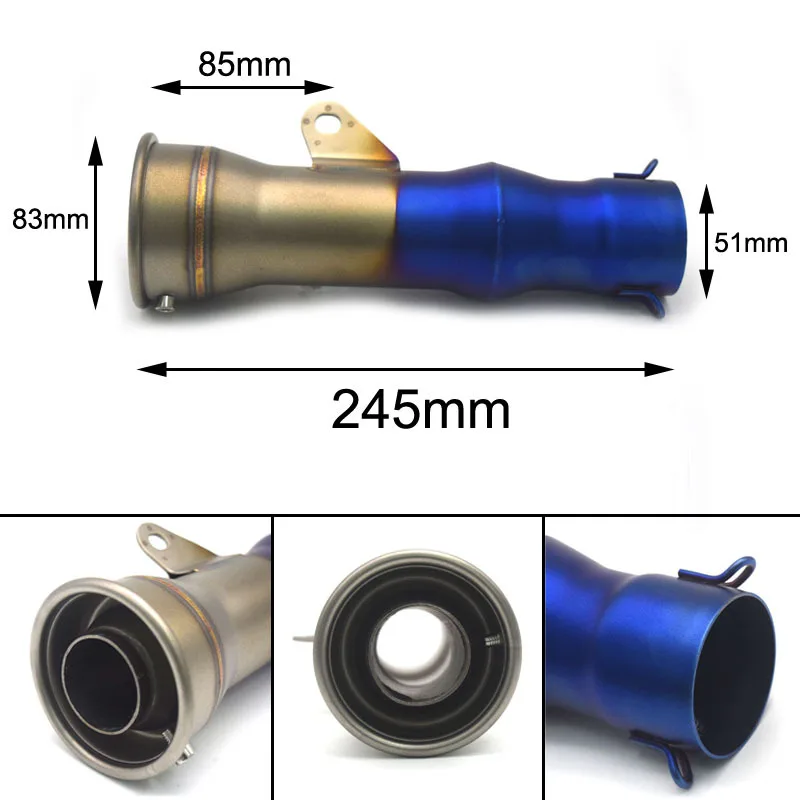 51 مللي متر العالمي للدراجات النارية العادم الأنابيب الهروب موتو رخيصة ل Z650 Z900 ER6N CBR1000RR YZF R1 R3 S1000RR الانزلاق على