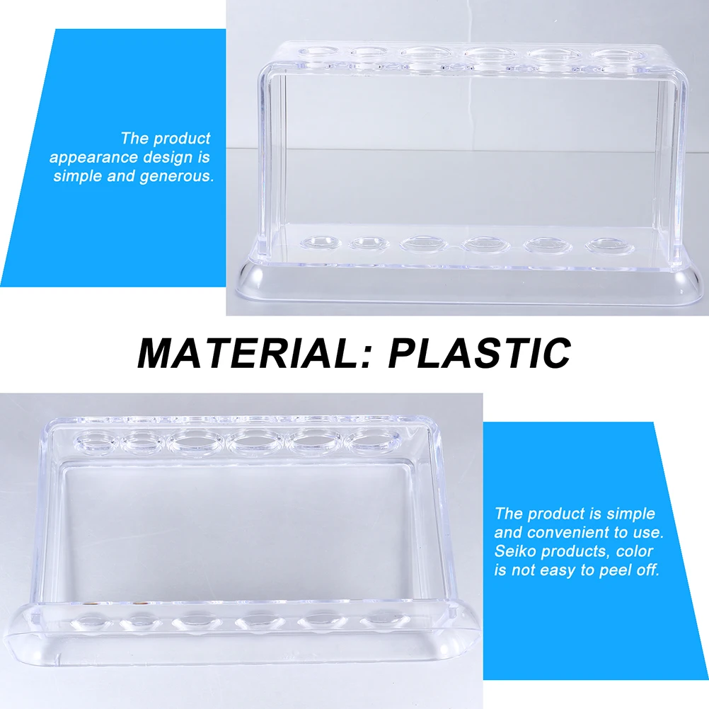 

4 Pcs Test Tube Rack Teaching Aids Tubes Bracket Plastic Holder Detachable Stand Lab Racks for Multifunctional Vial