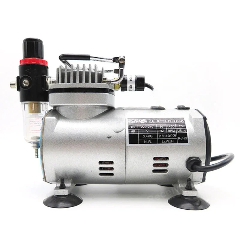 

220V 110V Portable Air Compressor 110W Airbrush Electric Compressed Air Pump Model Gundam Coloring Spray pen Spray Gun Repair