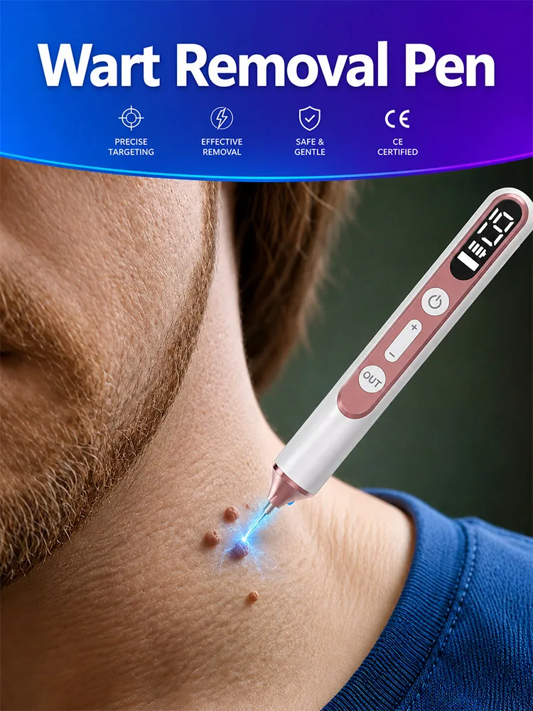 wart remover blue light warts removal pen tool Suitable for skin tags, spots, and moles; unisex.Free shipping