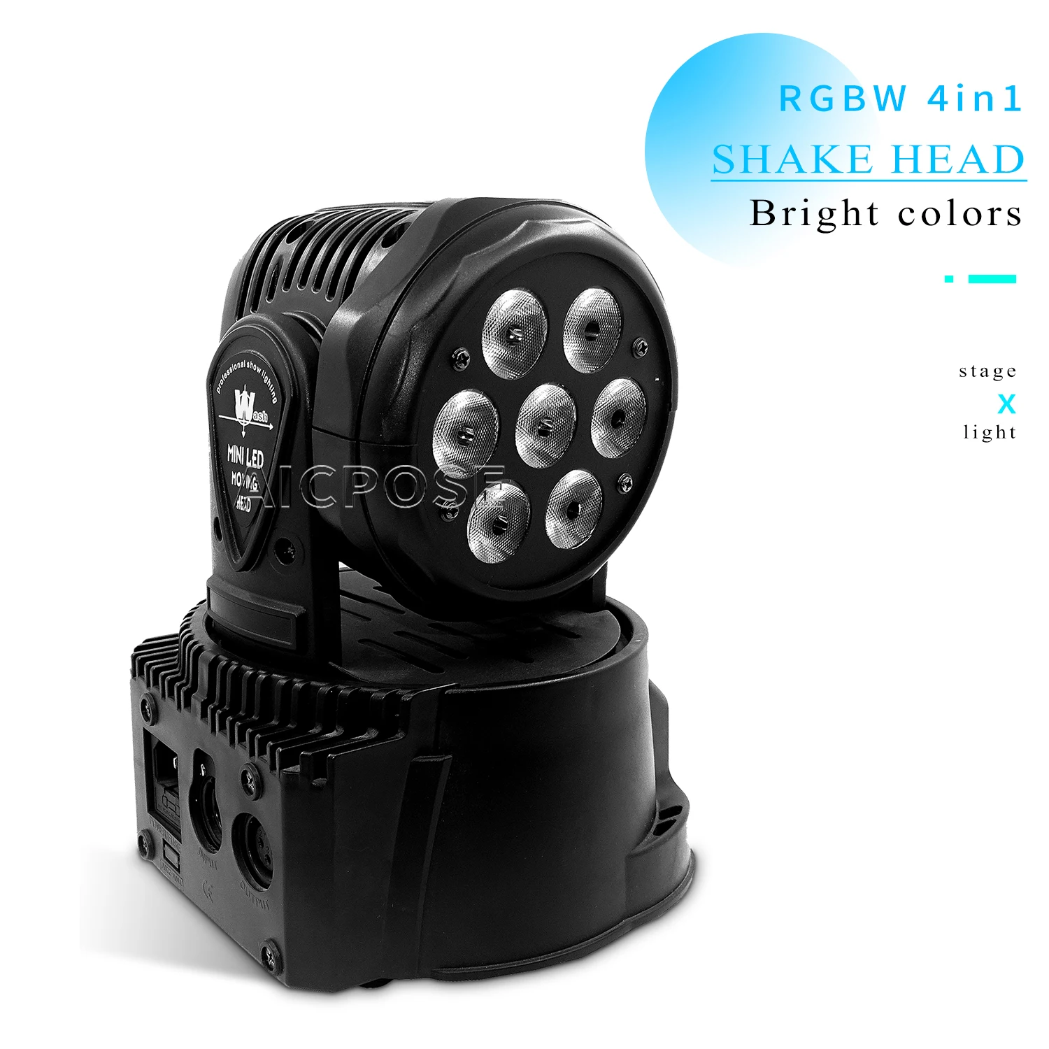 4-10pcs/7x10W RGBW 4 in 1 LED Moving Head Light DMX512 controls DJ Disco Family Party Event Show Professional Stage Lighting