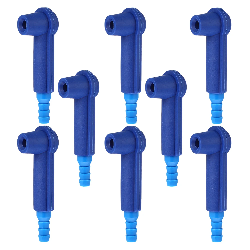 

8 Pcs Brake Oil Connector Tool Pump Bleeder Connectors Fluid Replacement Exchange Can Blue Air Truck Supply ABS Material