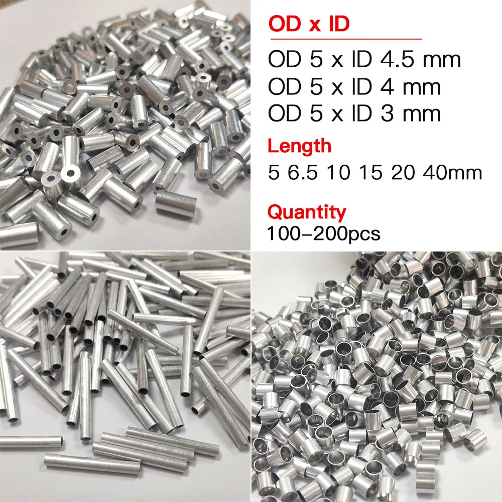 

50-200 шт. Алюминиевая трубка, наружный диаметр 5 мм, трубка из сплава 5 мм, внешний диаметр, размер трубы 5x4,5 5x4, 5x3, алюминиевая полая трубка, длина 510 20 40 мм
